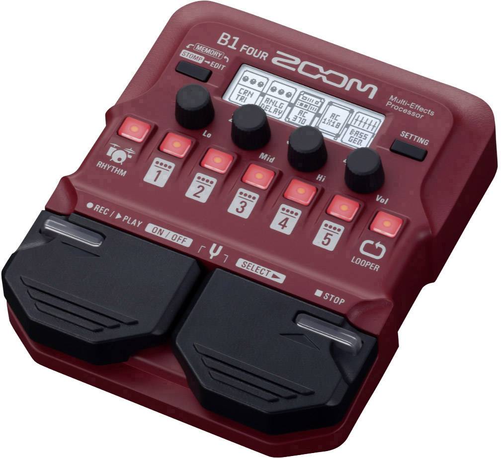 Zoom B1 FOUR Multieffet Basse - Pedalier Effets Avec Looper Et Simulateurs Amplis