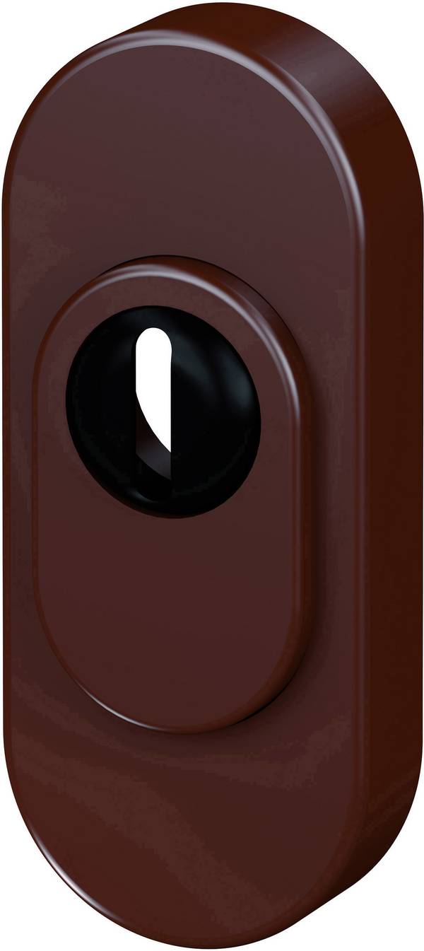 Basi 1200-0003 Rosace de protection avec cache-cylindre acier inoxydable, marron