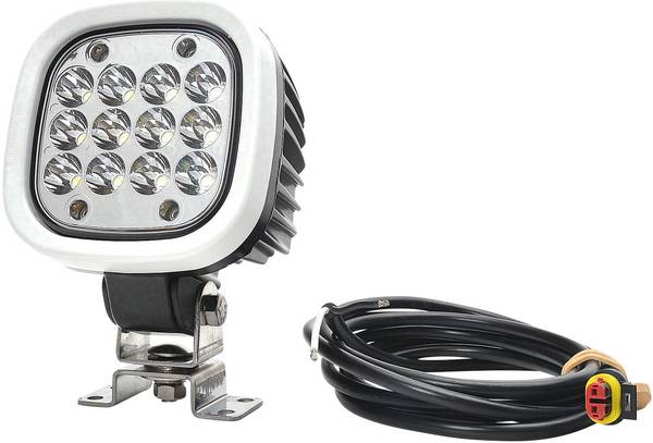 WAS Projecteur de travail 12 V, 24 V, 36 V, 48 V, 60 V, 70 V W130 8000 Spot Superseal 1215/I éclairage à large spectre (l x H x P) 110 x 159 x 86 mm 8000 lm