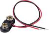 TRU COMPONENTS 18-0094 Connecteur clip pression 1x 6LR61 (9 V) raccordement par empreinte pile 9V (L x l x H) 24.5 x 11.8 x 7.3 mm