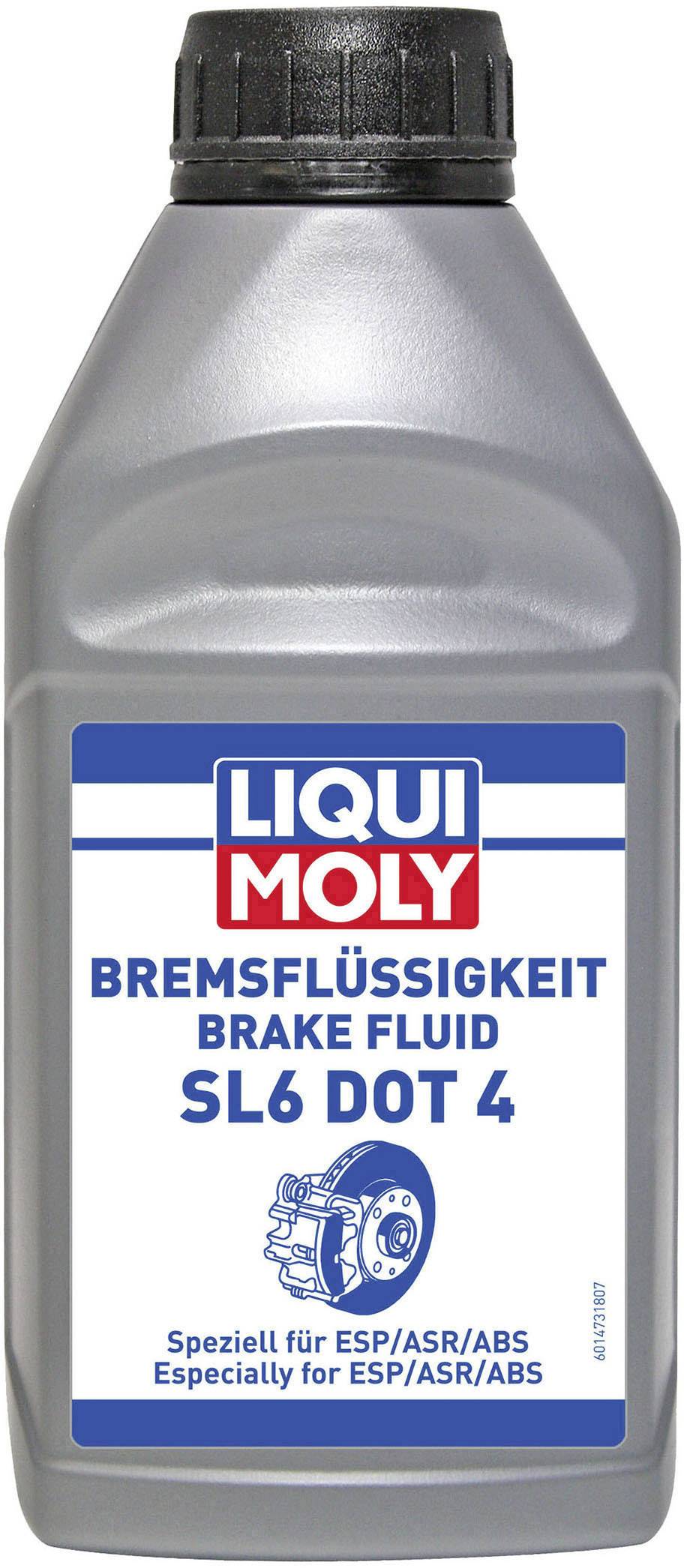 'Bouteille de liquide de frein Liqui Moly SL6 DOT 4. Spécialement adapté pour ESP/ASR/ABS.'