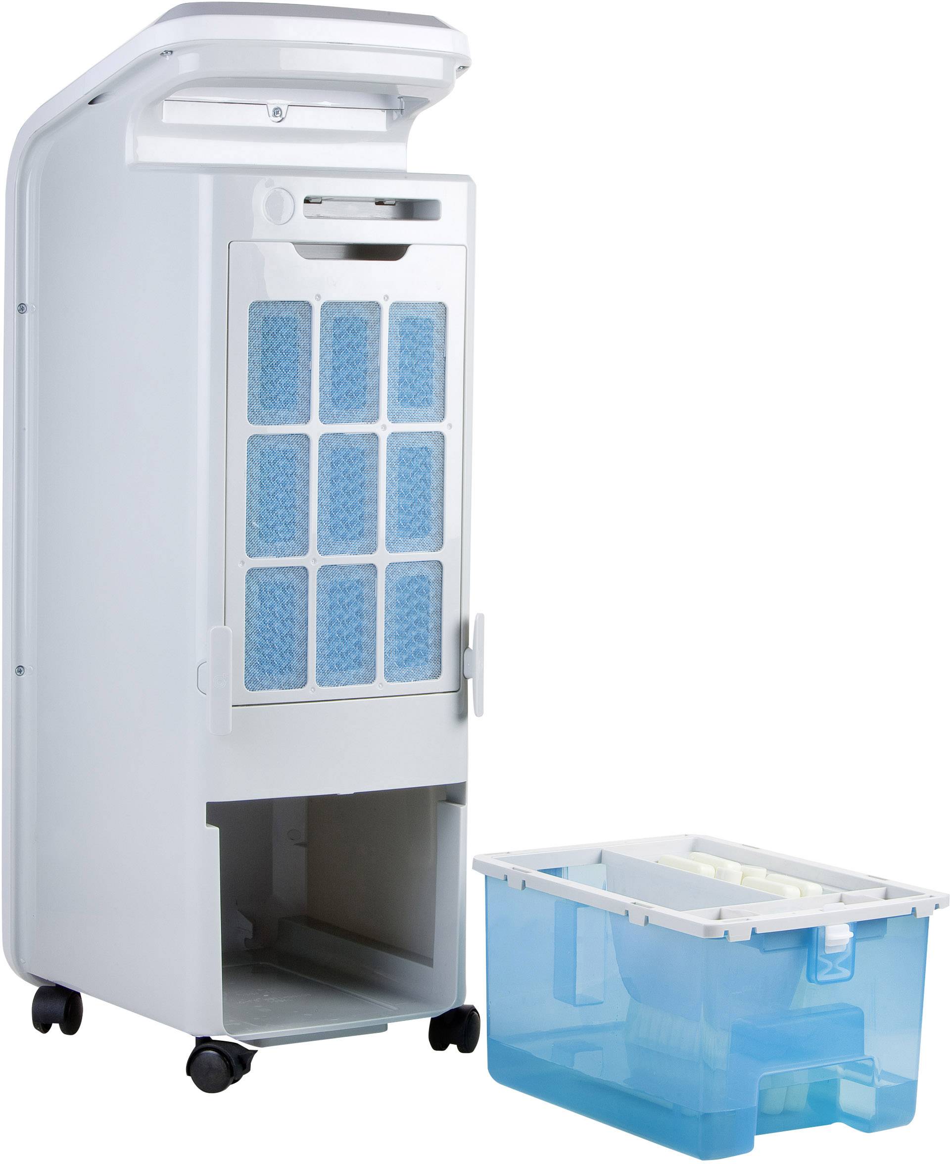 DOMO DO153A Refroidisseur d'air 55 W (L x l x H) 28.3 x 25.3 x 71.5 cm blanc affichage LED, avec télécommande, oscillant-1