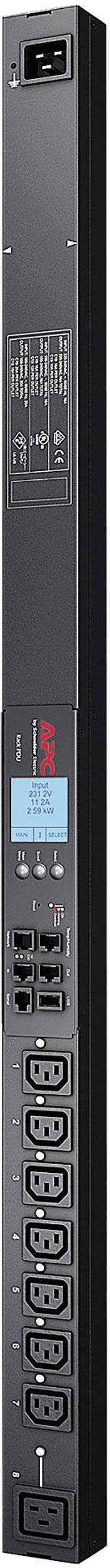 Distributeur électrique avec plusieurs prises, écran LCD et module de commande.