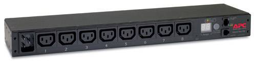 Unité de distribution électrique APC, 8 emplacements, adaptée aux baies informatiques, optimisant la distribution et la gestion de l'alimentation électrique dans les environnements serveur.