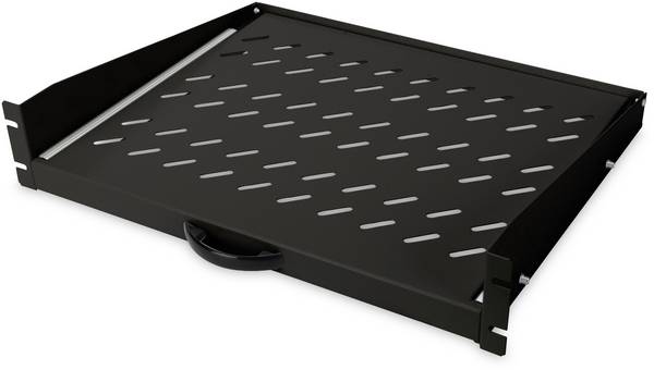 <br> Digitus<br> DN-19-TRAY-2-450-SW<br> 19 pouces<br> <br> <br> <br> 2 UH<br> <br> <br> adapté à une baie de profondeur: à partir de 450 mm<br> noir, noir (RAL 9005)<br>