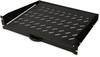 Digitus DN-19-TRAY-2-450-SW 19 pouces Plaque de sol 2 UH adapté à une baie de profondeur: à partir de 450 mm noir, noir (RAL 9005)