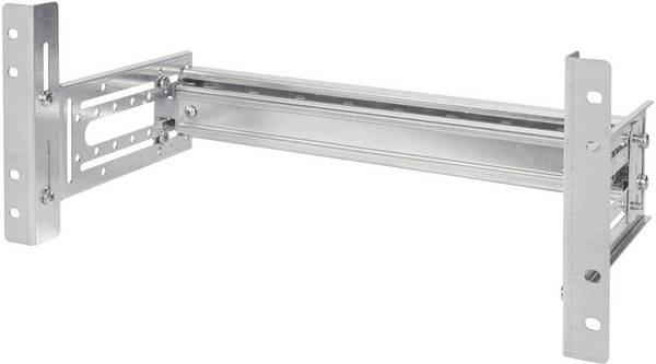 Digitus 483 mm (19“)-Hutschienenträger, 4HE Accessoire de montage à visser, frontal, fixation frontale, boîtier, profilé non équipé argent, métal