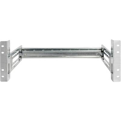 Cadre de montage métallique avec rails horizontaux, adapté pour l'installation dans des racks ou des supports.
