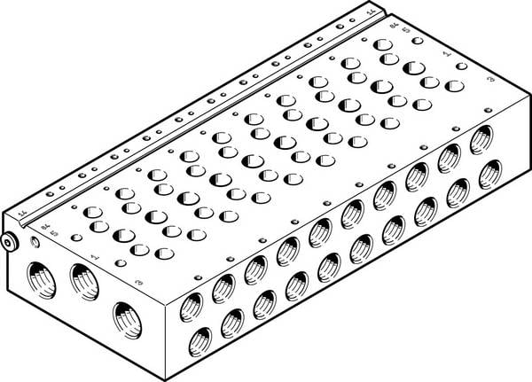FESTO Bloc de jonction 574473 VABM-L1-18W-G38-8  -0.9 à 10 bar