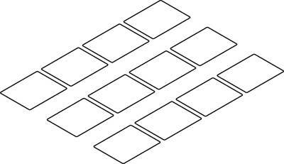 Illusion d'optique : Un arrangement de losanges parallèles qui semblent déformés en perspective et paraissent former un escalier en 3D.