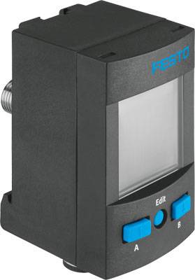 Appareil électronique noir et gris avec un écran et des touches de commande bleues, marqué 'Edit'. En haut à droite, inscription bleue 'FESTO'.