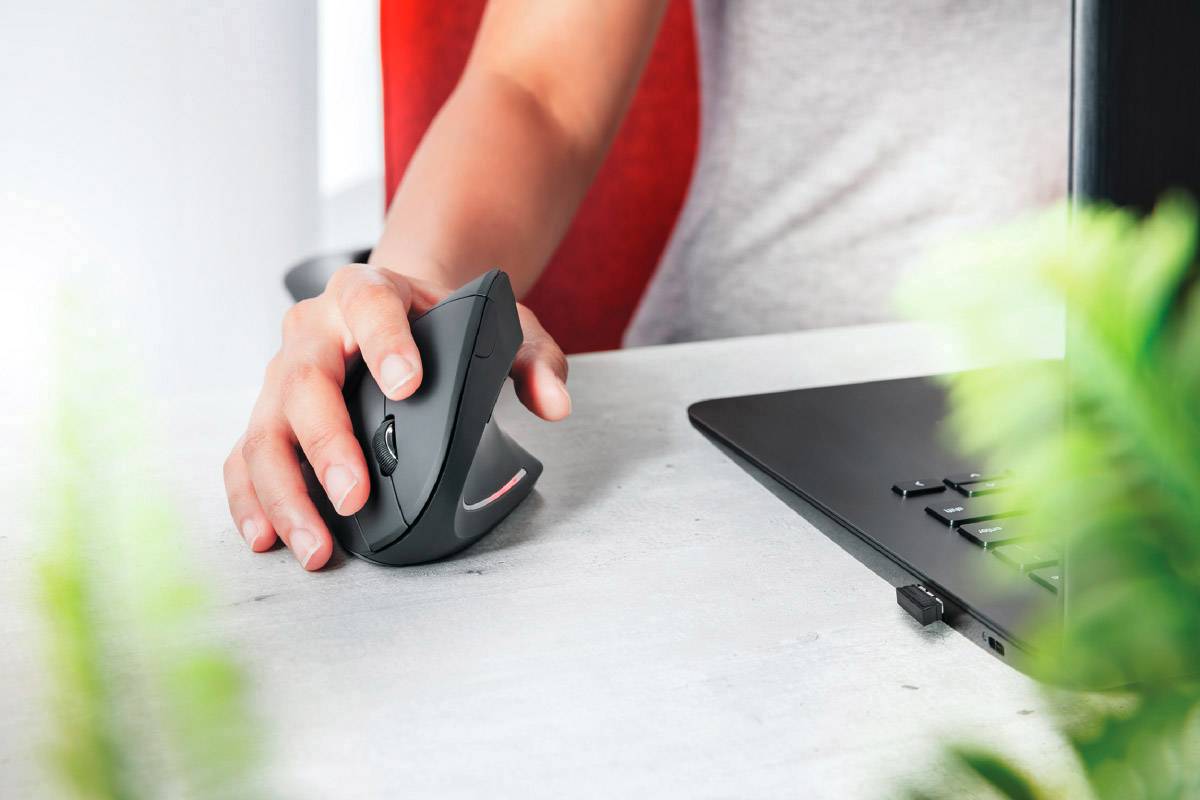 Trust Verto Souris ergonomique radio optique gris 6 Boutons 1600 dpi ergonomique-4