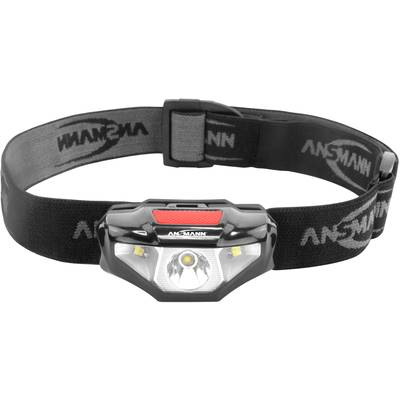 'Lampe frontale avec bandeau noir et réglable, dotée d'un point lumineux central, adaptée aux activités de plein air en période nocturne.'