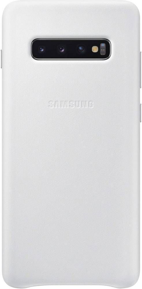 Coque Rigide en Cuir Samsung EF-VG975LW pour Galaxy S10 Plus-0