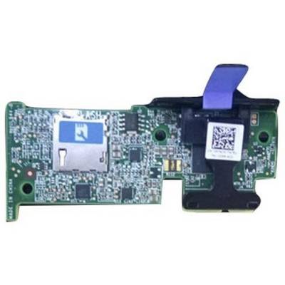Une carte électronique verte comportant divers composants électroniques, dont un clip bleu mis en évidence et un autocollant de code QR.