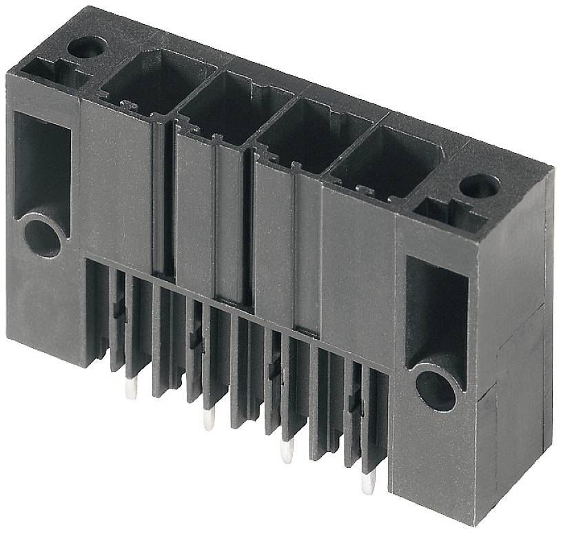 Un connecteur électrique noir avec plusieurs broches. Adapté pour une utilisation dans des circuits électroniques.