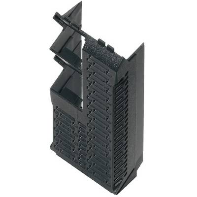 Filtre à air en plastique noir avec des fentes de ventilation qui favorisent la circulation d'air et le refroidissement dans l'appareil.