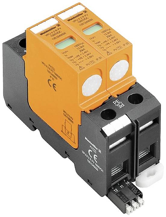 Weidmüller 1351240000 VPU II 2 R PV 1000V DC Cartouche parafoudre 12.5 kA 1 pc(s)