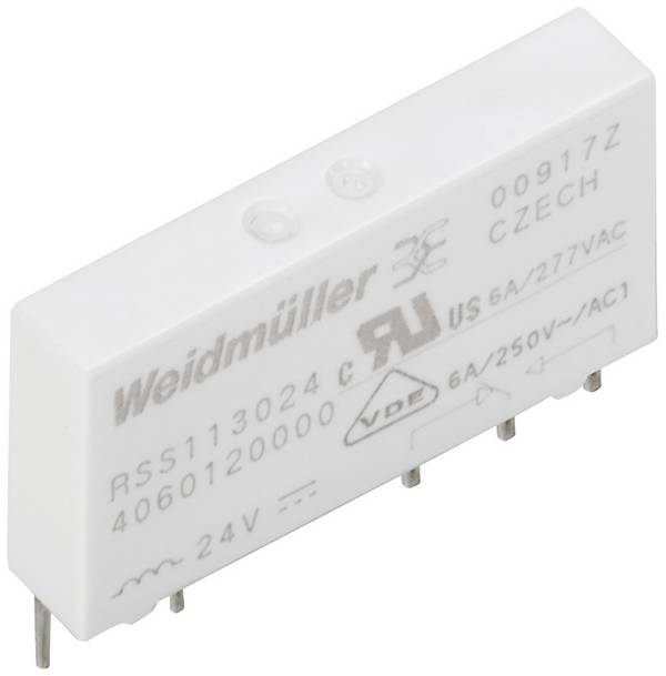 Weidmüller RSS113024F Relais enfichable 24 V/DC 6 A 1 inverseur (RT) 18 pc(s) Piece