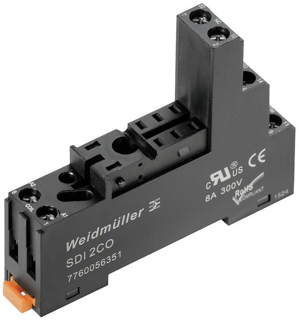 Weidmüller SDI 2CO Support relais    (l x H) 15.8 mm x 80.2 mm Piece 10 pc(s)