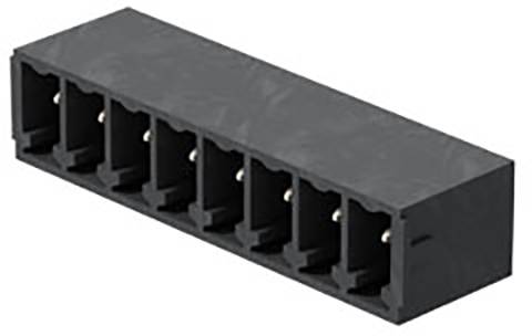 Un connecteur électrique noir avec huit broches alignées.