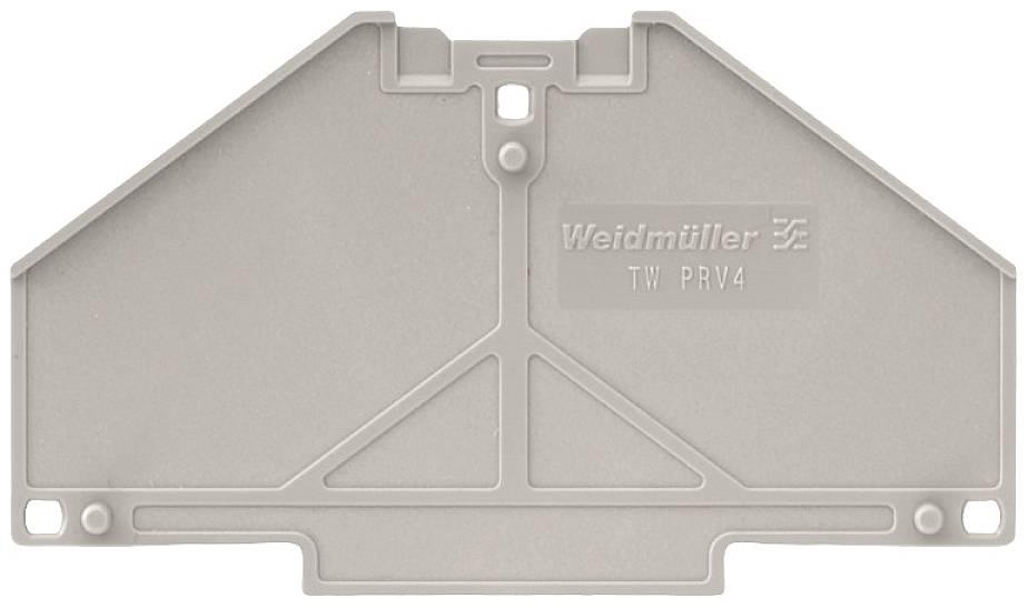 Une pince grise portant l'inscription 'Weidmüller TW PRV4', destinée aux connexions électriques industrielles, au design simple et fonctionnel.
