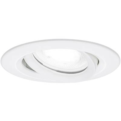 Spot encastrable au design moderne et blanc. Luminaire LED circulaire ajustable, monté au plafond. Adapté aux espaces de vie.