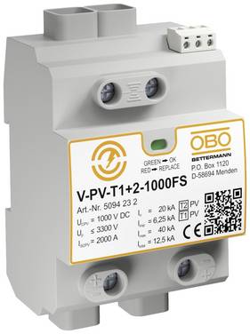 OBO Bettermann 5094232 V-PV-T1+2-1000FS Module pour parasurtenseur     1 pc(s)
