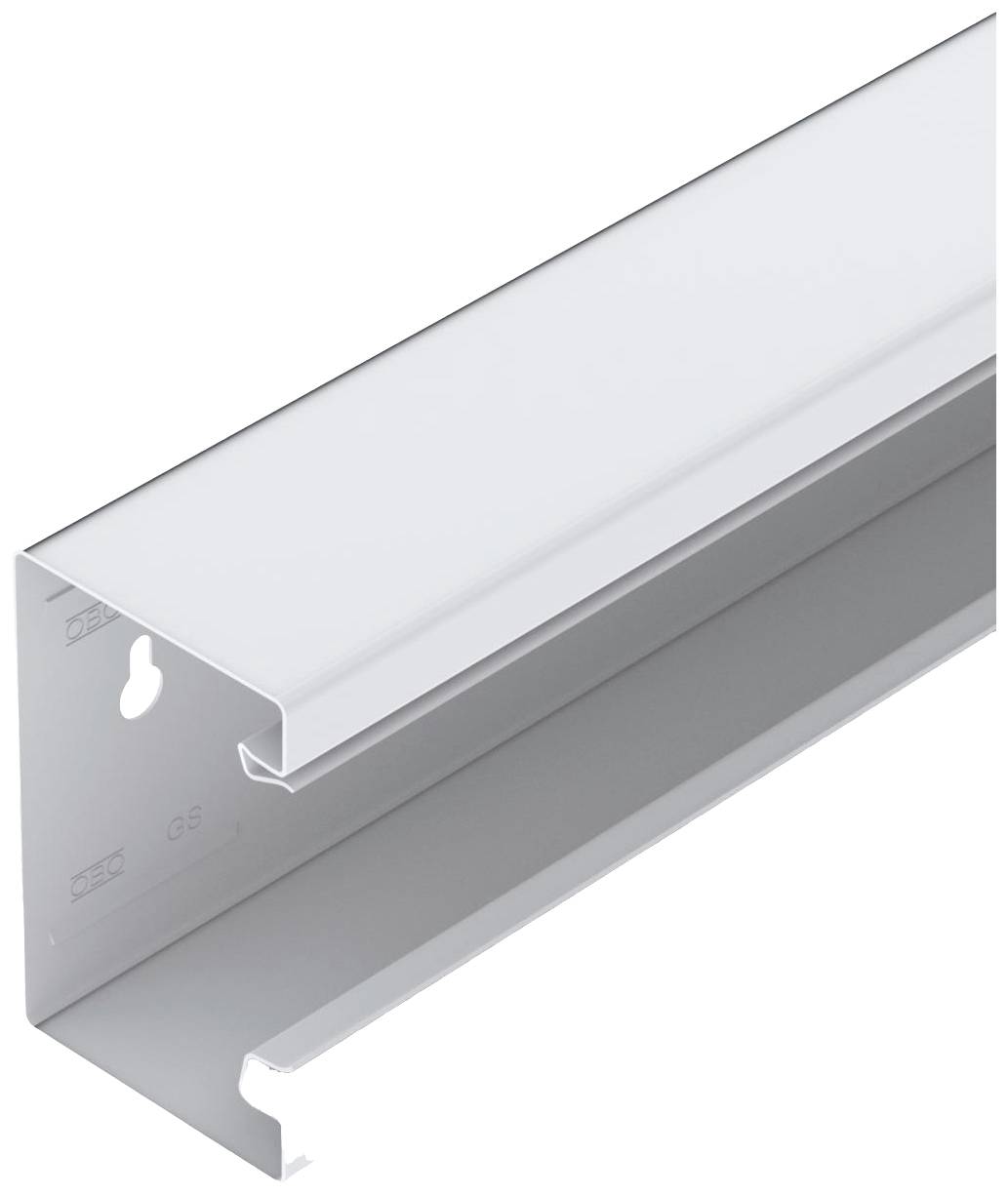 Profilé métallique en L, utilisé pour la fixation de panneaux sur les murs ou les plafonds. Comprend des perforations pour les vis.