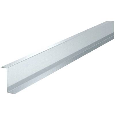 Profilé métallique en L, gris et brillant. Utilisé pour les finitions de bords ou les constructions de cadres dans des applications de construction.