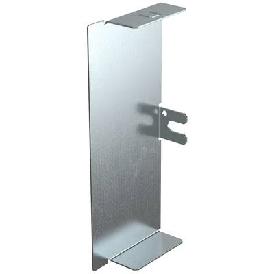 Support d'angle métallique avec raccordement latéral. Utilisé pour la fixation stable de composants sur des surfaces planes.