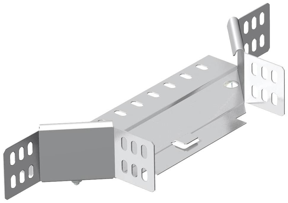 Support d'angle métallique avec surfaces perforées et charnières réglables. Adapté pour une fixation structurelle.