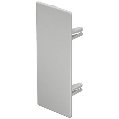 Couvercle rectangulaire blanc en plastique avec supports latéraux de fixation.