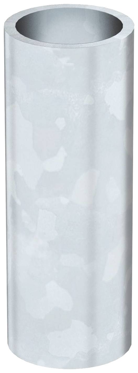 Un segment de tube métallique cylindrique argenté à surface lisse et sans structure.