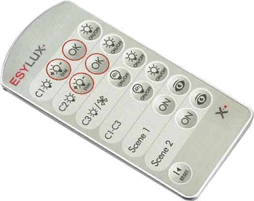 ESYLUX EM10425547 Télécommande pour détecteur de mouvements argent