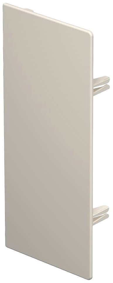Couvercle en plastique blanc rectangulaire avec des clips latéraux pour la fixation.