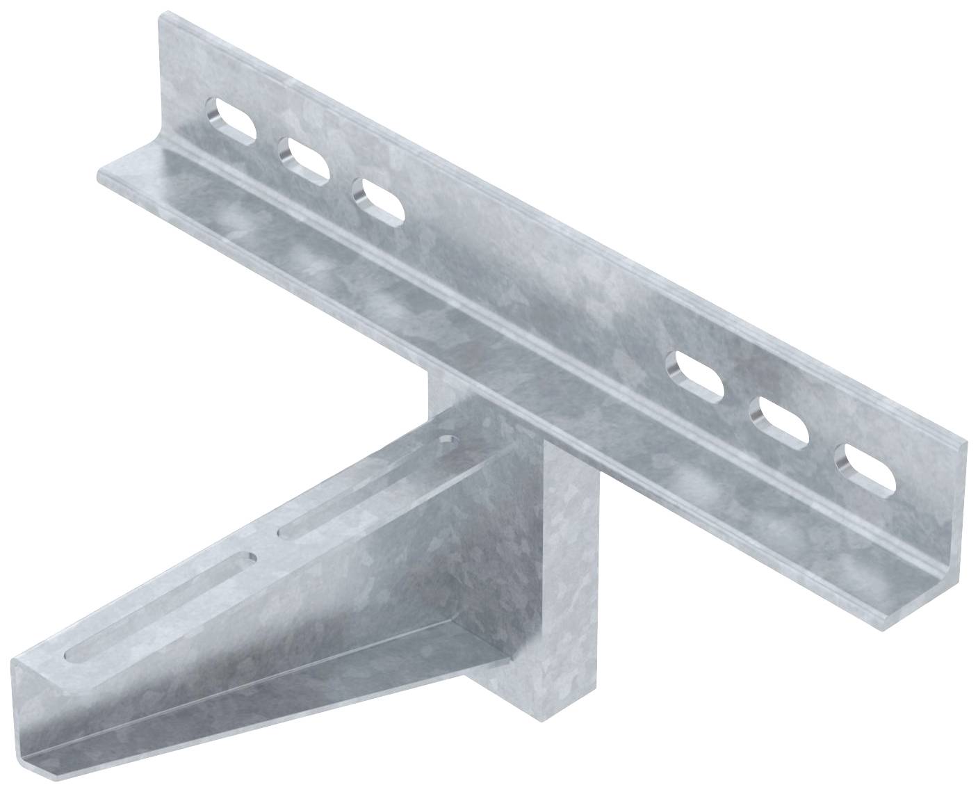 Support de fixation métallique en forme de L avec plusieurs trous pour un montage flexible, adapté aux travaux de construction ou d'installation.