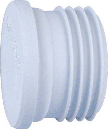 Un bouchon fileté en plastique blanc utilisé comme fermeture pour les ouvertures de tubes ou de récipients.