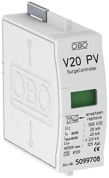 OBO Bettermann 5099708 V20-C 0-500PV Limiteur de surtension 20 kA 1 pc(s)-0
