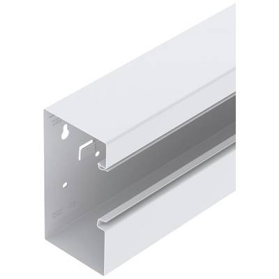 Un canal métallique gris rectangulaire, adapté à la gestion des câbles sur les murs ou les plafonds dans des bureaux ou des espaces de vie.