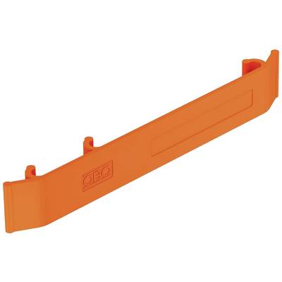 Couvercle de goulotte de câbles orange avec le logo OBO, adapté à la couverture et à la protection des câbles dans les applications industrielles.