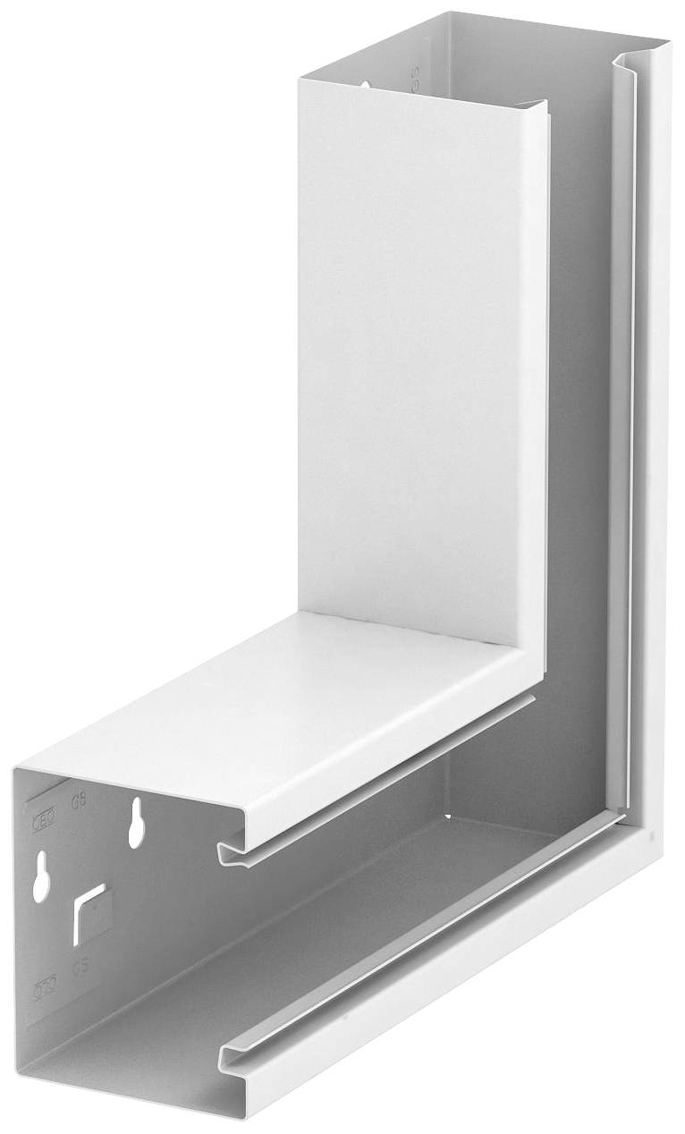 Un profilé métallique gris, rectangulaire, avec des coins et des arêtes, utilisé dans l'industrie de la construction pour la fixation ou le montage.