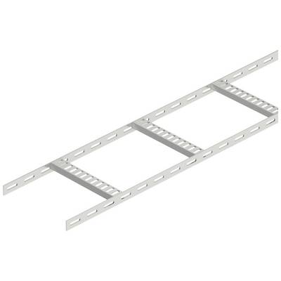 Un support de câble en métal gris avec trois traverses régulièrement espacées pour soutenir les câbles dans une installation.