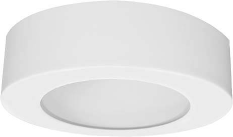 Plafonnier rond blanc au design épuré, idéal pour les intérieurs modernes.