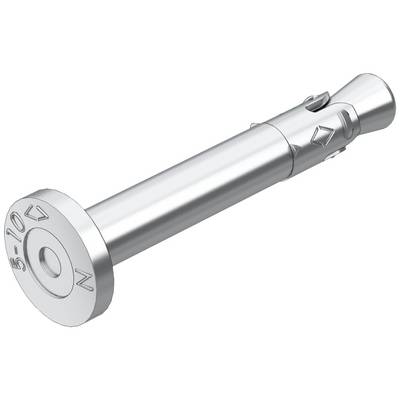 Un cheville métallique expansive à corps cylindrique et large tête, adaptée pour des fixations solides dans le béton ou la maçonnerie.