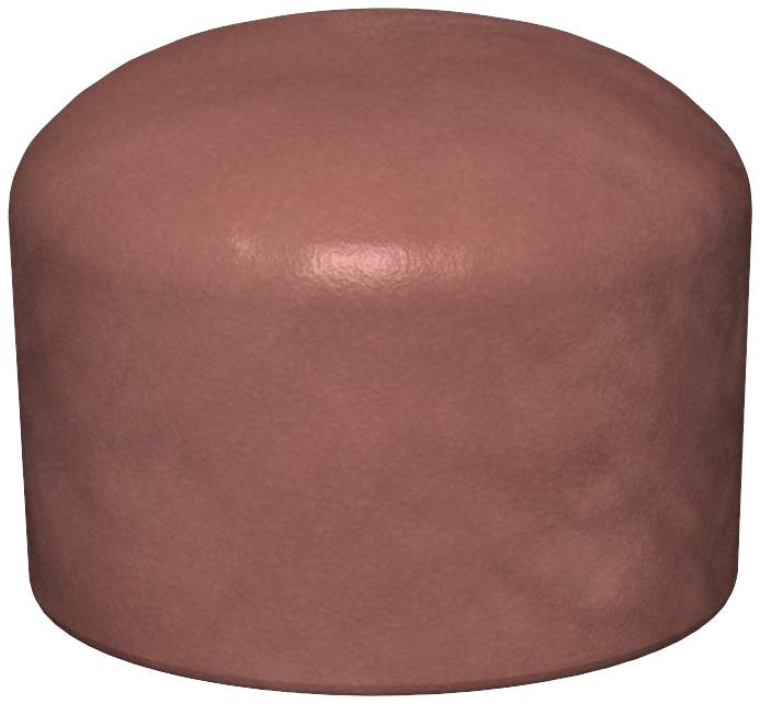 Un objet cylindrique brun-roux à surface lisse.