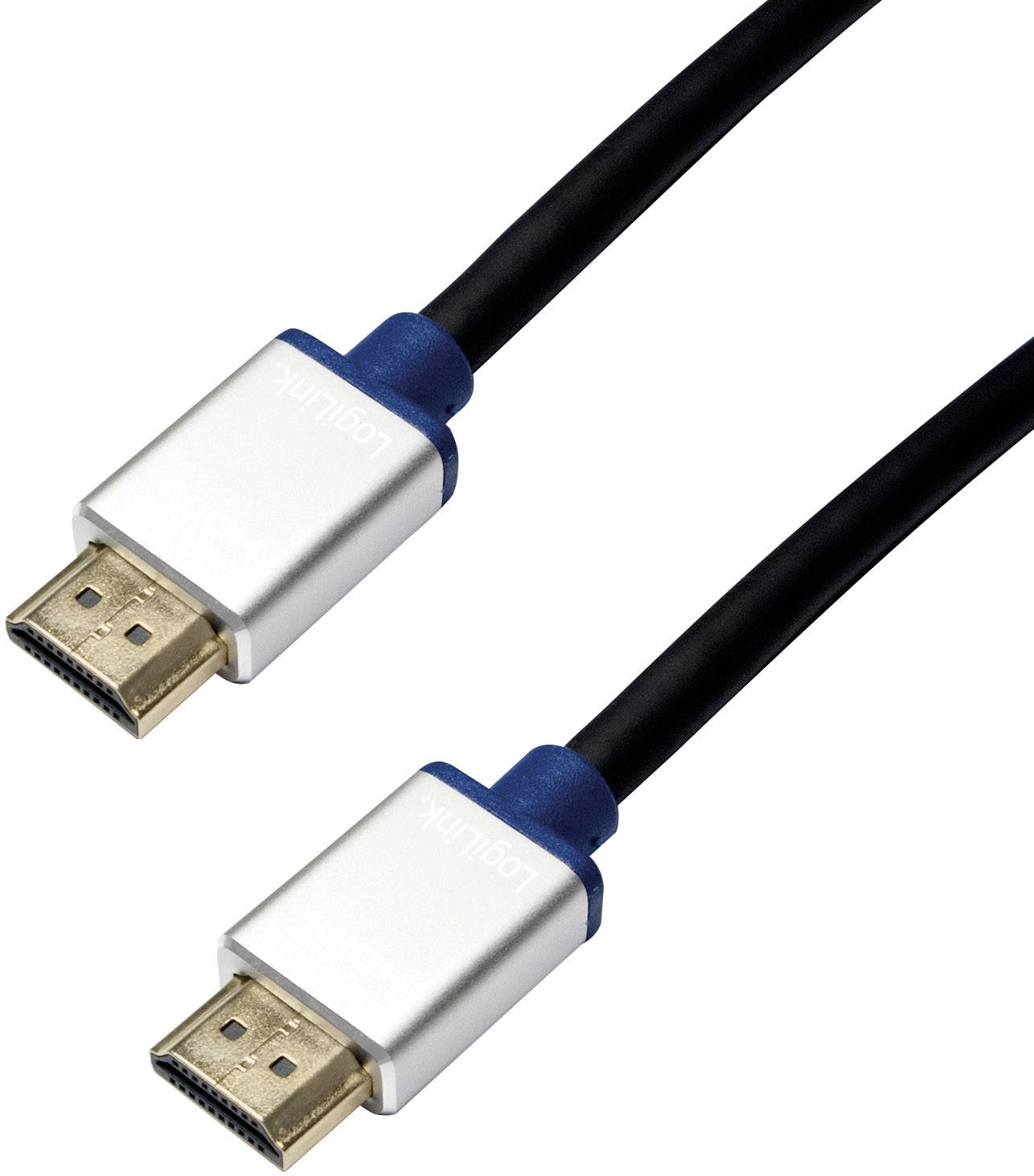 Câble de raccordement LogiLink HDMI Fiche mâle HDMI-A, Fiche mâle HDMI-A 3.00 m noir BHAA30 Câble HDMI-2