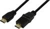 Câble de raccordement LogiLink HDMI Fiche mâle HDMI-A, Fiche mâle HDMI-A 1.80 m noir CH0052 4K UHD Câble HDMI