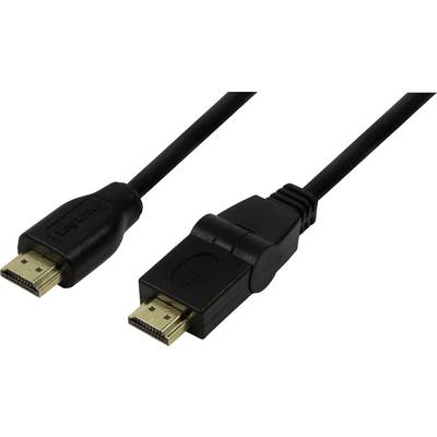 Câble de raccordement LogiLink HDMI Fiche mâle HDMI-A, Fiche mâle HDMI-A 1.80 m noir CH0052 4K UHD Câble HDMI-0