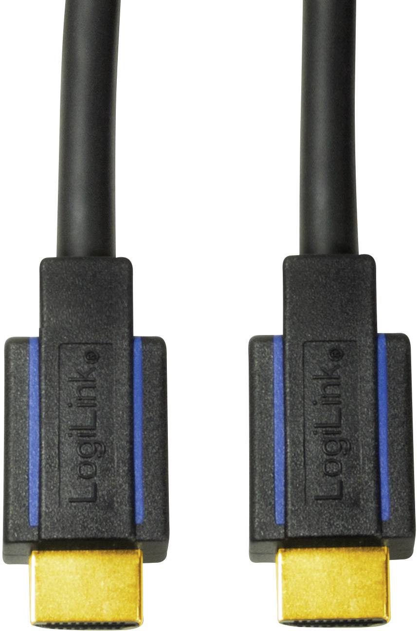 Câble de raccordement LogiLink HDMI Fiche mâle HDMI-A, Fiche mâle HDMI-A 5.00 m noir CHB006 4K UHD Câble HDMI-8